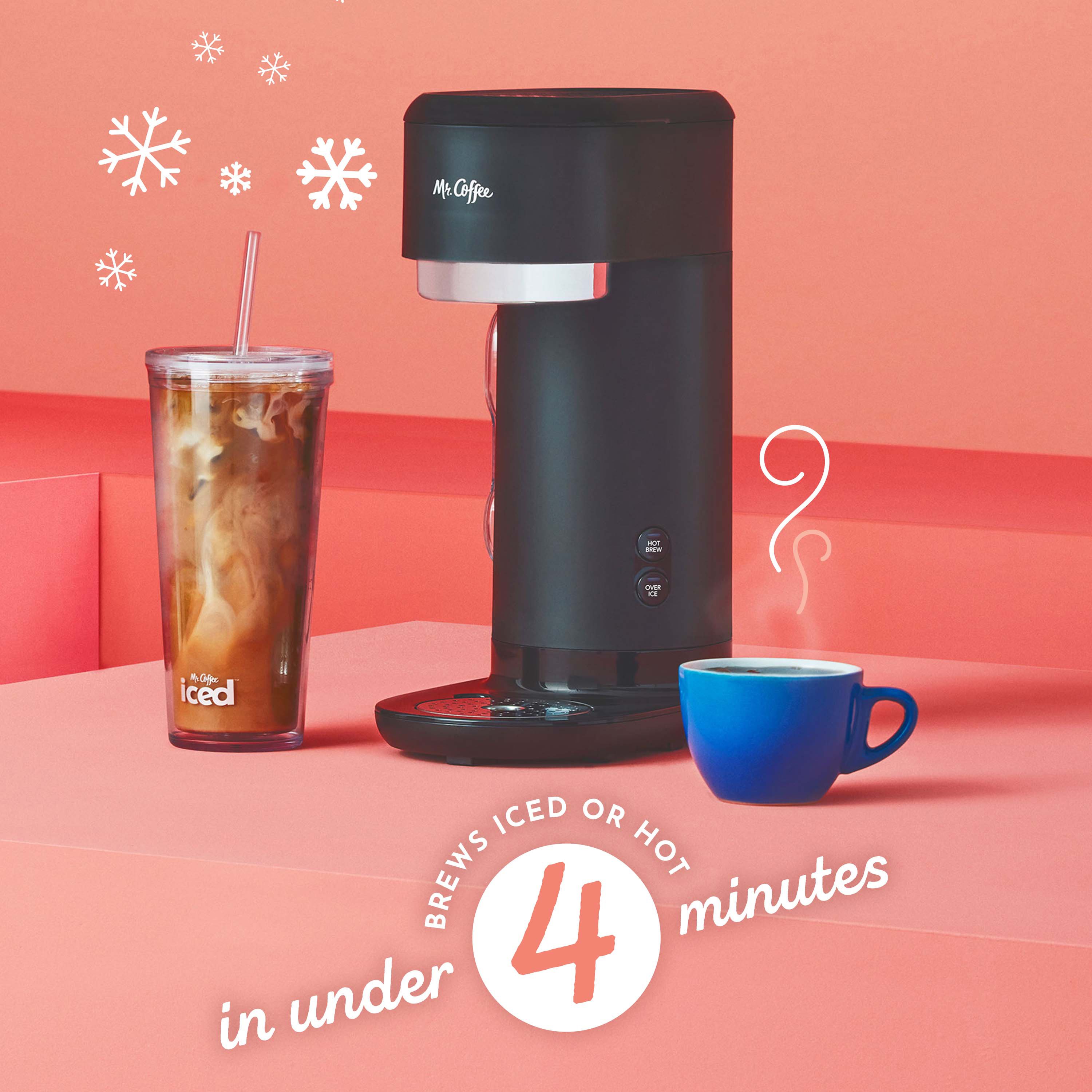 Mr. Coffee 4-in1 Single-Serve Latte, Iced, and Hot Coffee Maker