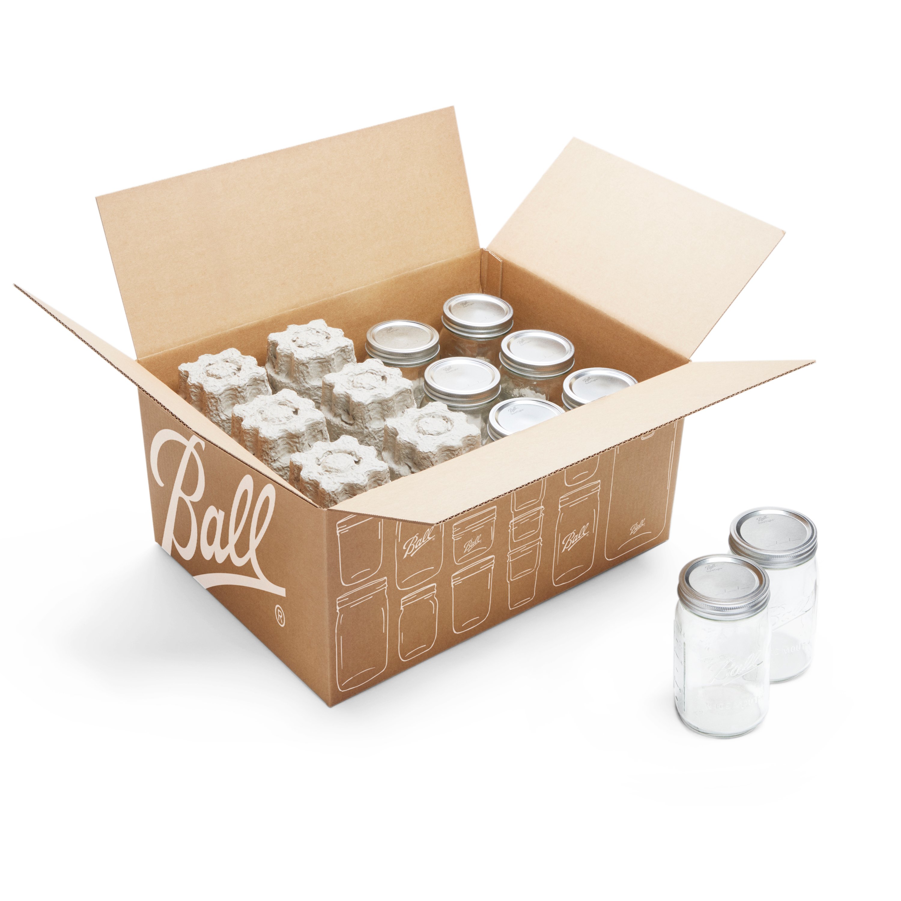 Ball® Mason Jars & Lids, Wide Mouth, Shippable Packaging Ball