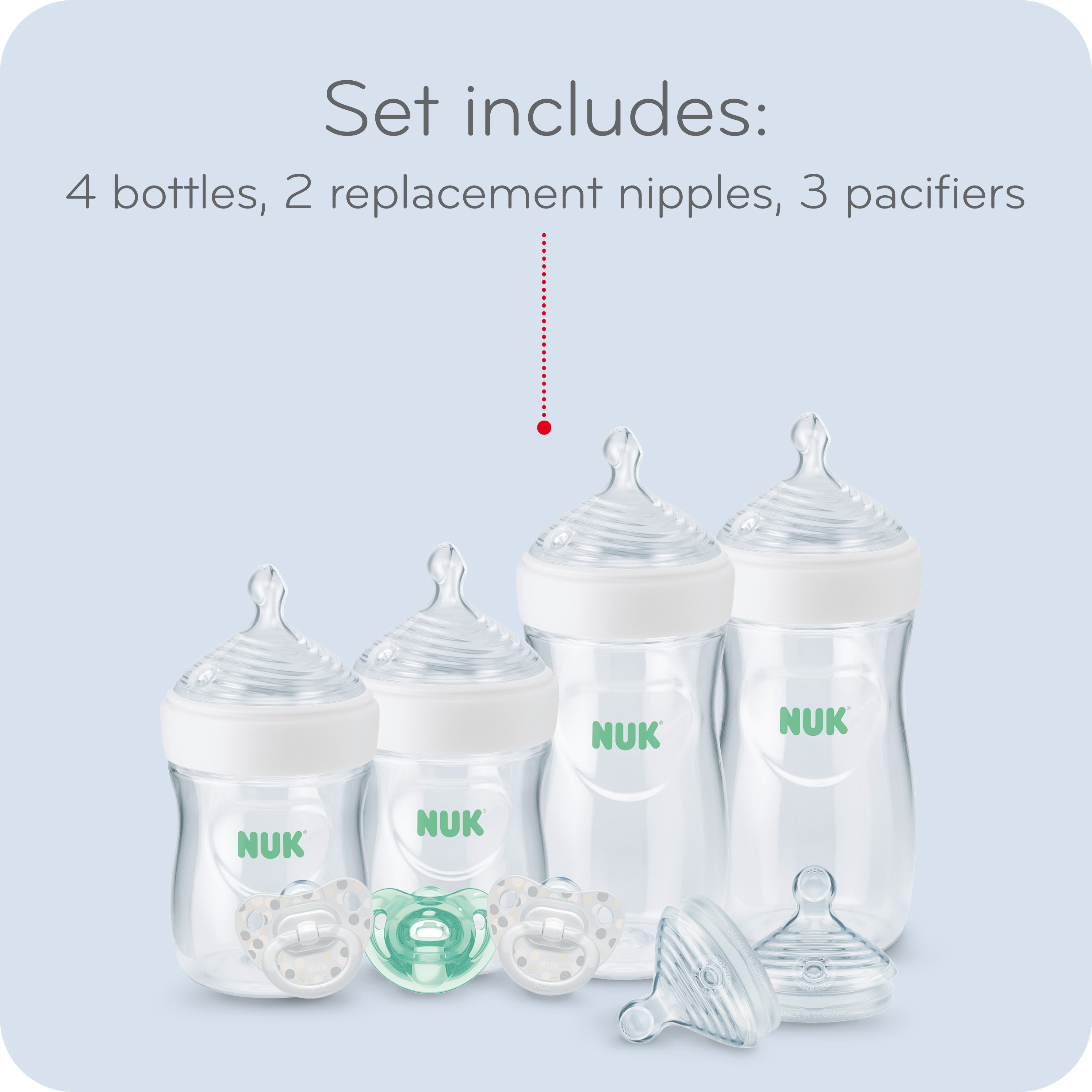 Nourish your baby with the NUK Nature Sense bottle--ergonomic