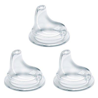 NUK Replacement Silicone Spout, Clear, Pack of 3