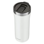 stainless steel drink tumbler with slider lid, white image number 3