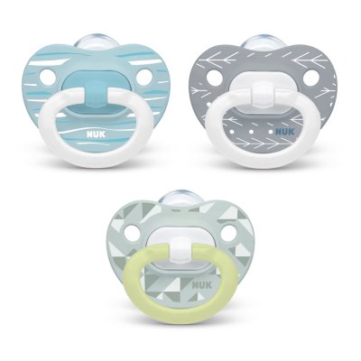 NUK® Glow-in-the-Dark Classic Orthodontic Pacifiers, 18-36 months
