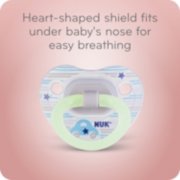 heart shaped shield fits under babies nose for easy breathing image number 5