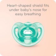 heart shaped shield fits under babies nose for easy breathing image number 6