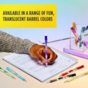 Person using clear point pencil from a range of fun translucent barrel colors image number 2