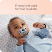 Baby with Nuk pacifier shaped and sized for your newborn image number 3