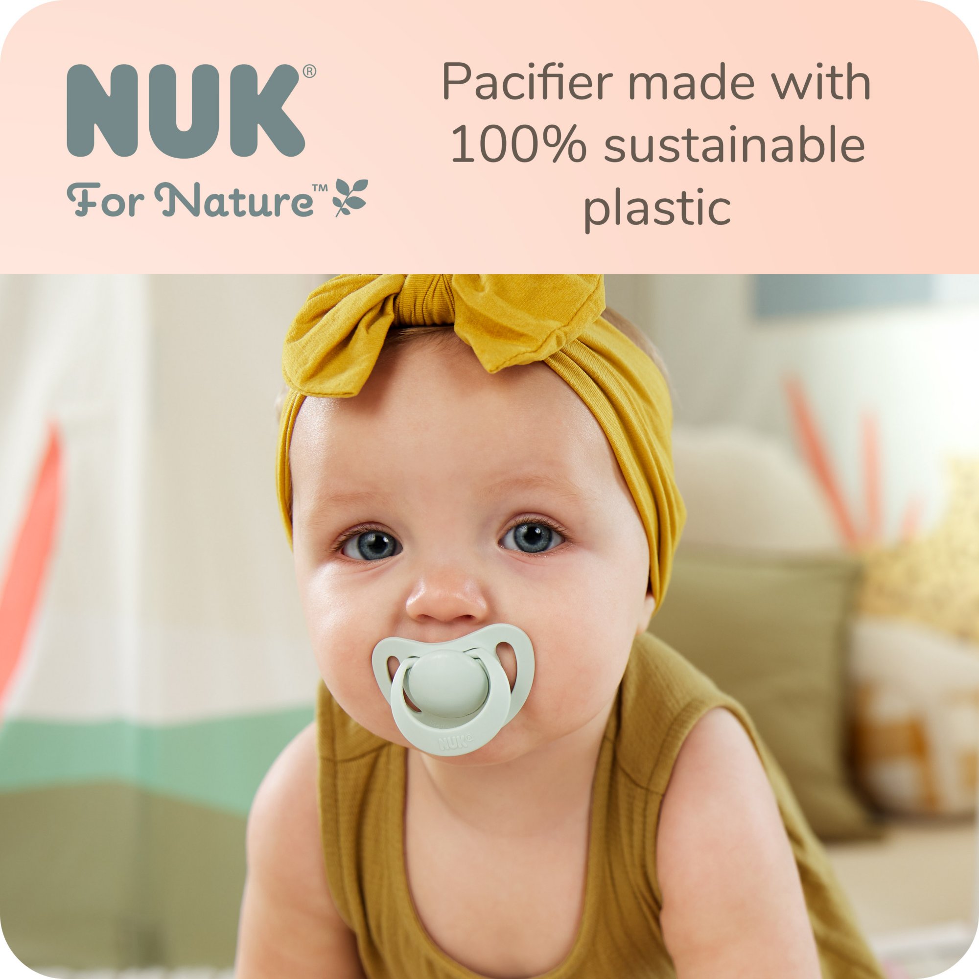 NUK Space Orthodontic Pacifiers, 0-6 Months, 2 Pack 0-6 Month