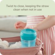 twist to close cup keep straw clean when not in use image number 3