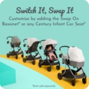 customize by adding the swap on bassinet 2 in 1 stand or included car seat image number 4