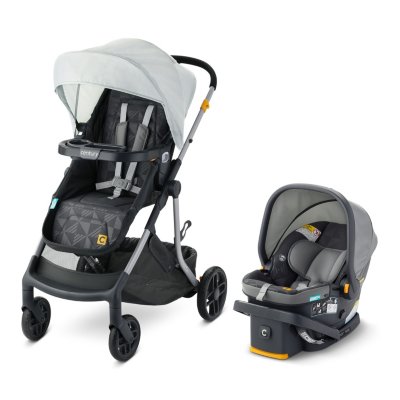 Modular double outlet stroller