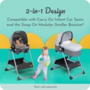 compatible with carry on infant car seats and swap on modular stroller bassinet image number 2