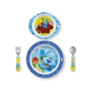 blues clues themed baby tableware set with plate bowl and utensils image number 1