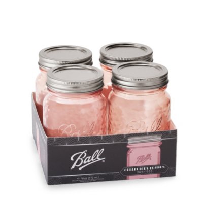 Ball® Rose Vintage Mason Jars & Lids, Regular Mouth