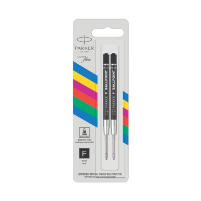 Recharge universelle stylo-bille type parker largeur fine coloris noir