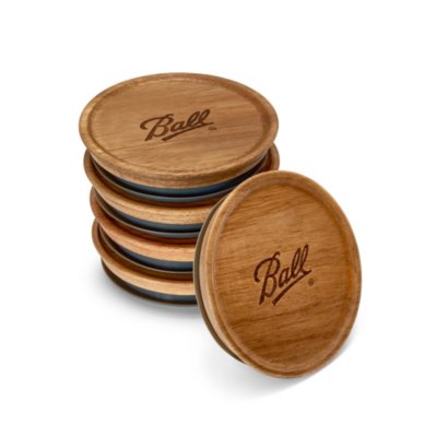 Wide Mouth Wooden Storage Lids, 5-Pack