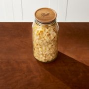 large wide mouth mason jar with wooden lid image number 4