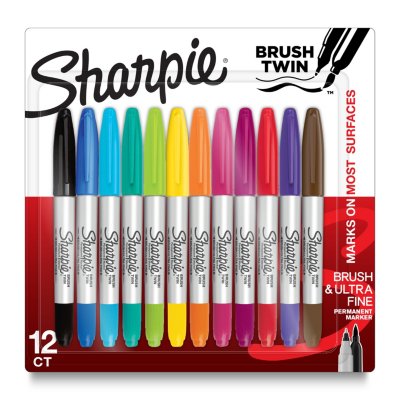 Sharpie Permanent Markers Ultra Fine Point Assorted Colors 12/Pack
