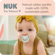 Natural rubber pacifier made with 100 percent sustainable plastic image number 2