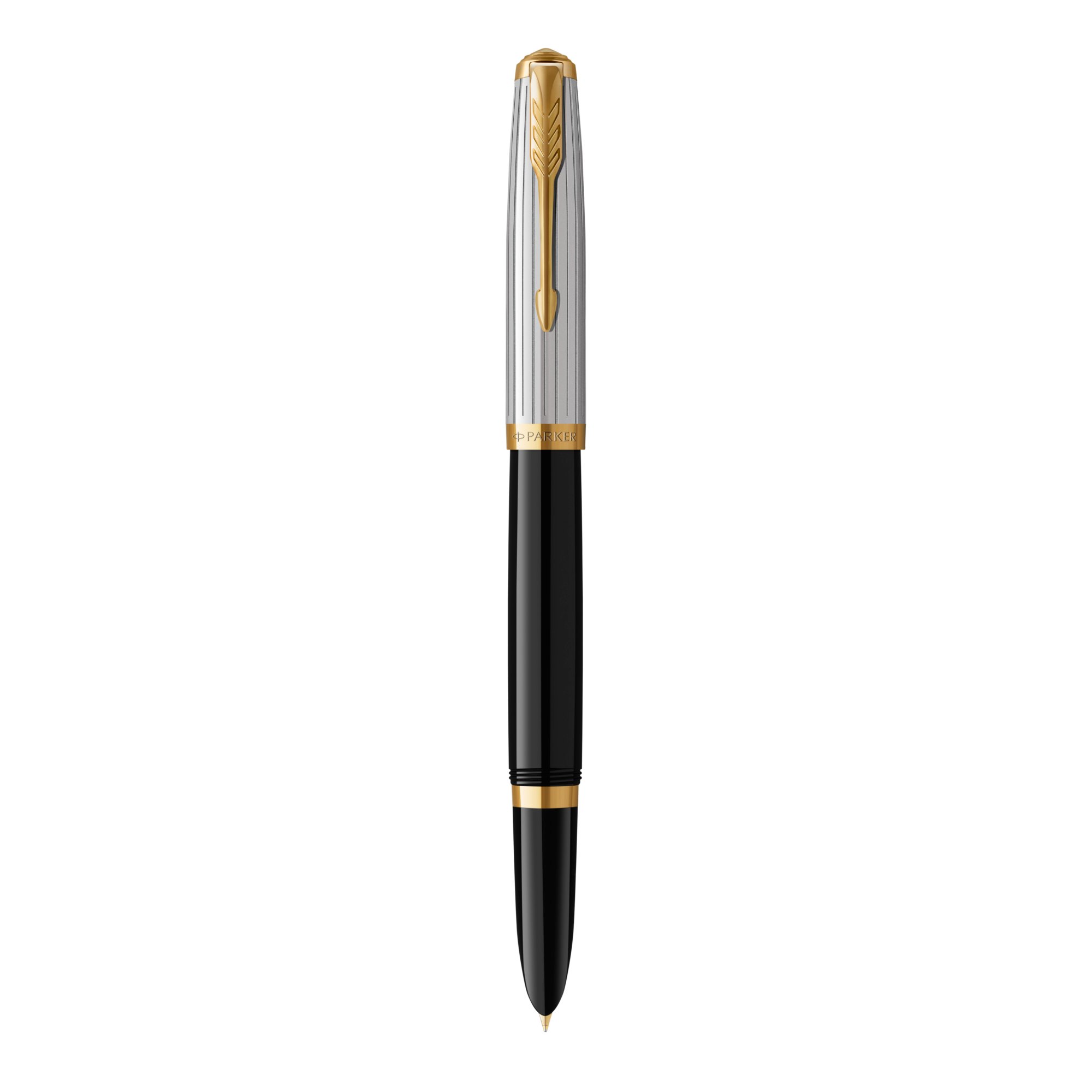 Parker 51 Ballpoint Pen - Premium Rage Red - Gold Trim - Pen