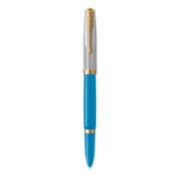 Parker p 51 fine writing fountain pen in blue image number 1