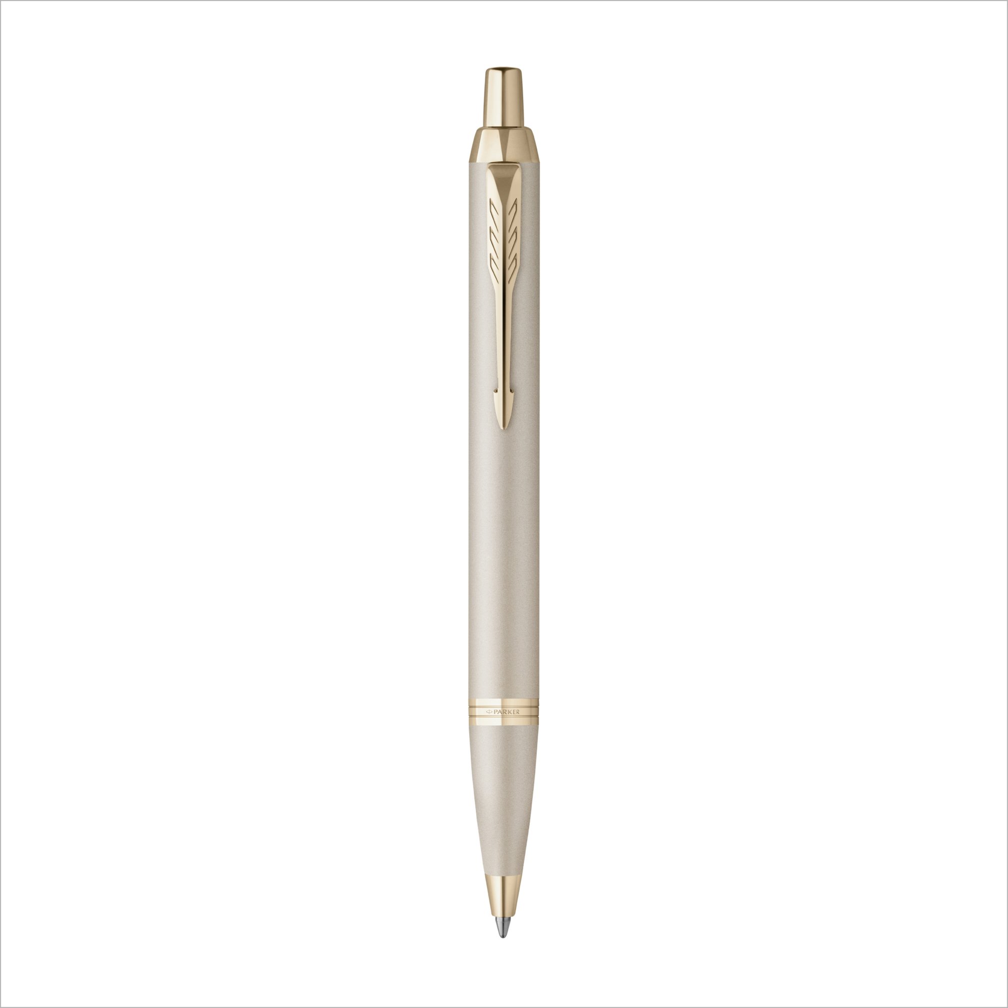 Stylo bille Parker IM Monochrome Champagne Medium sur