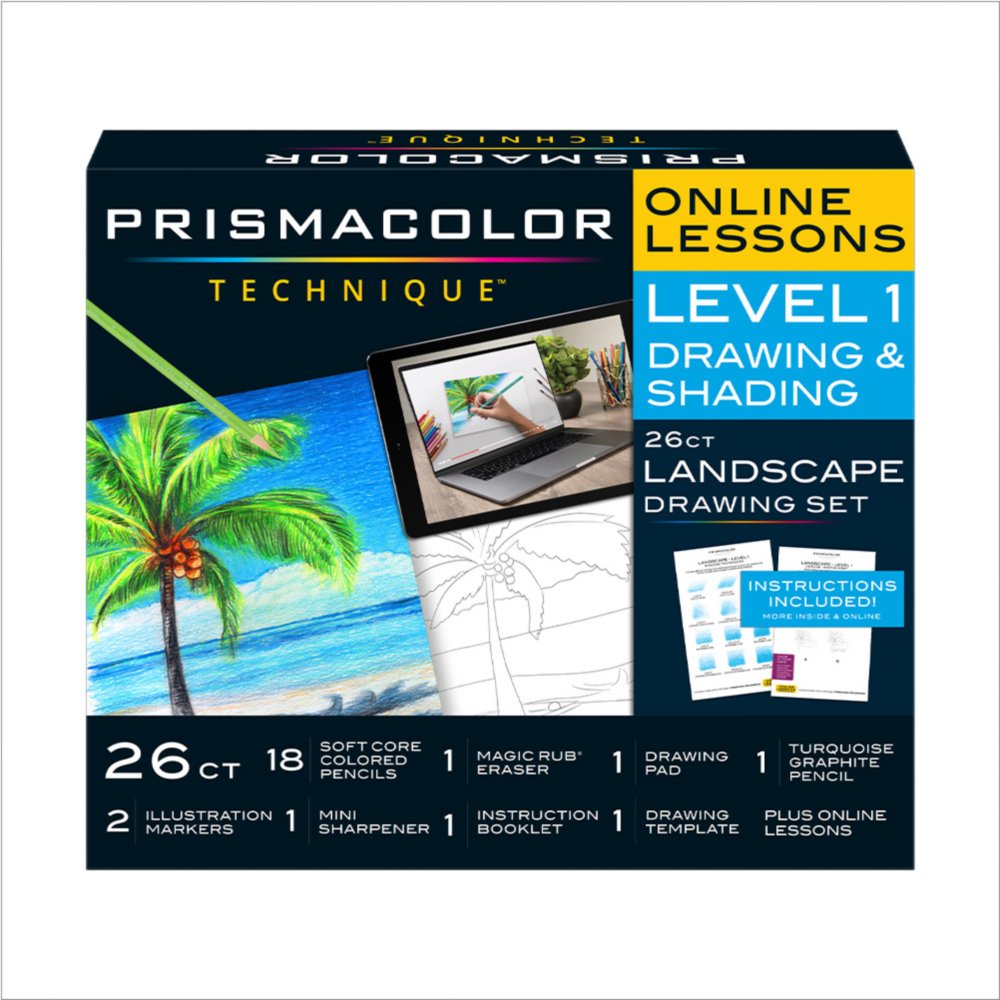 PRISMACOLOR TECHNIQUE 25 PC ART SET LANDSCAPE LEVELS 1, 2, 3 + 3