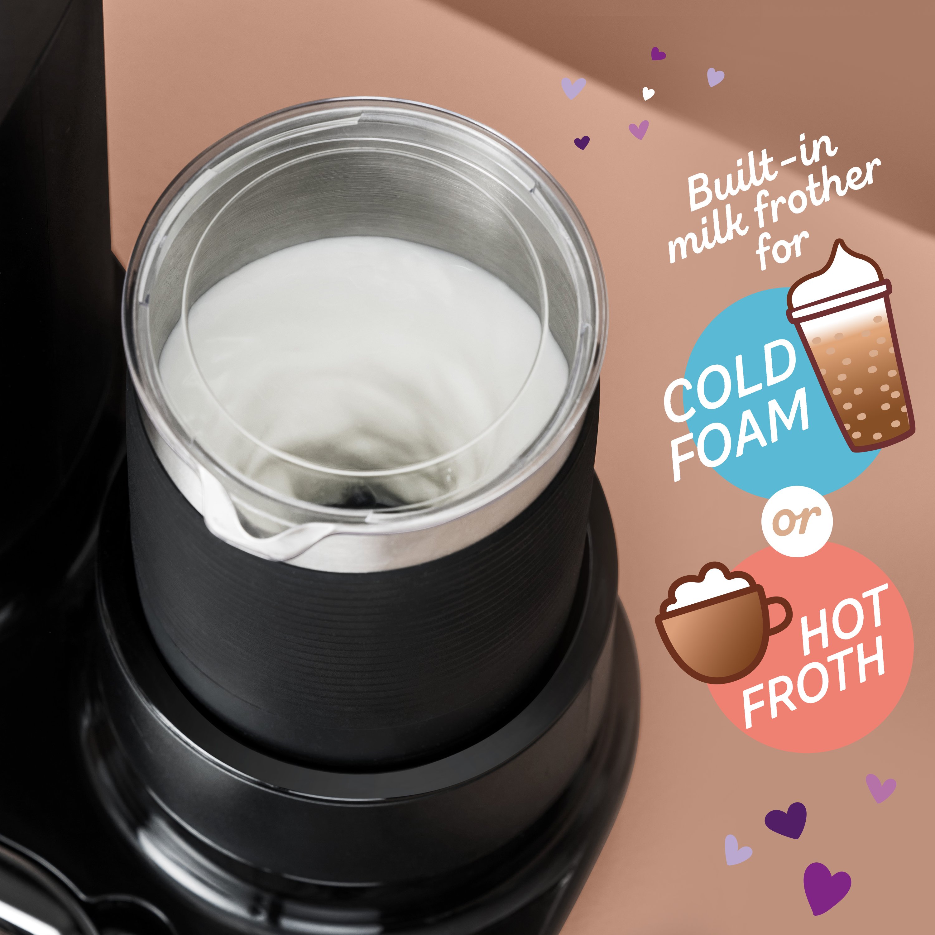 Mr. Coffee Single Serve Latte + Iced + Hot Coffee Maker & Milk Frother -  Shop Coffee Makers at H-E-B