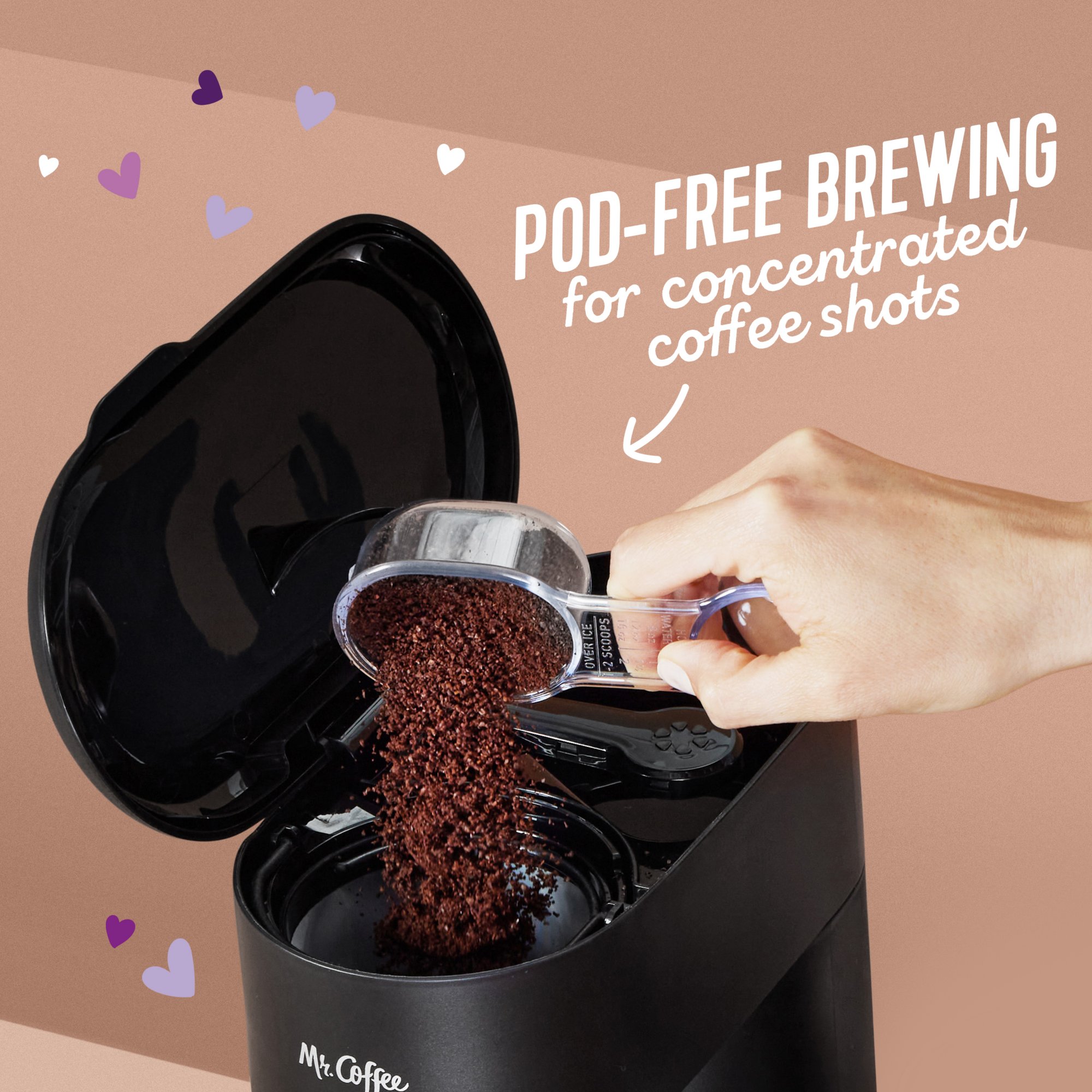 Mr. Coffee® Pod + 10-Cup Space-Saving Combo Brewer