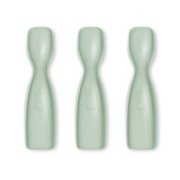 three green spoons lined up image number 1
