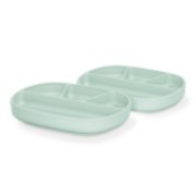 Two pastel green divided bowls image number 13