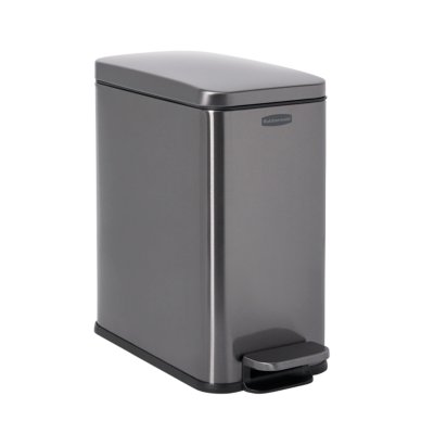 Stainless Steel Slim Step-On Trash Can