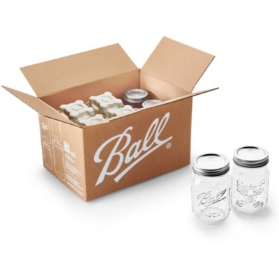 Ball® Honeybee Keepsake Mason Jars and Lids, Regular Mouth, Shippable Packaging