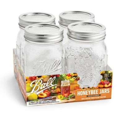 Choice 32 oz. Quart Wide Mouth Glass Canning / Mason Jar with Silver Metal  Lid and Band - 12/Pack