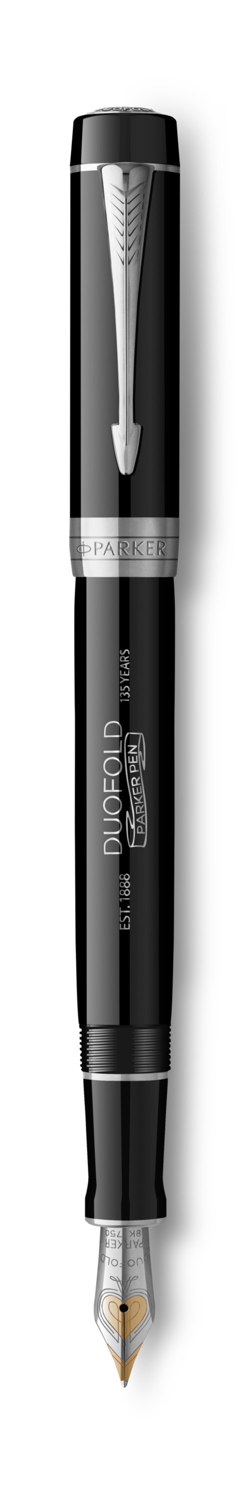 Stylo Plume Parker Duofold - Noir, état Neuf Avec Son Coffret D'origine