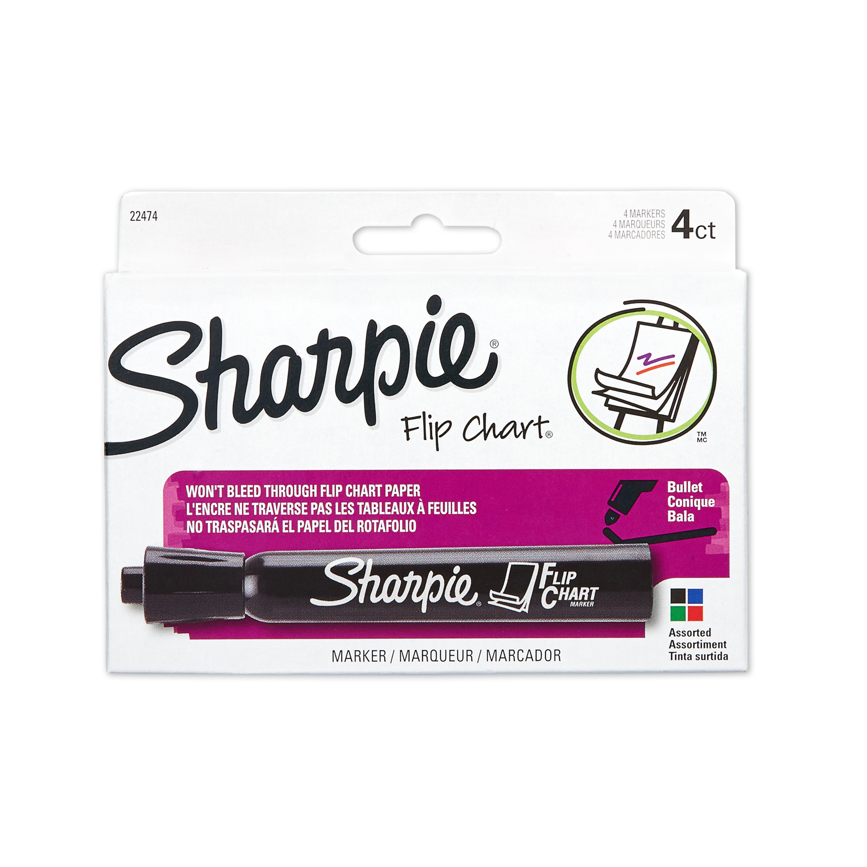 Sharpie Flip Chart Markers, Bullet Tip Sharpie CA