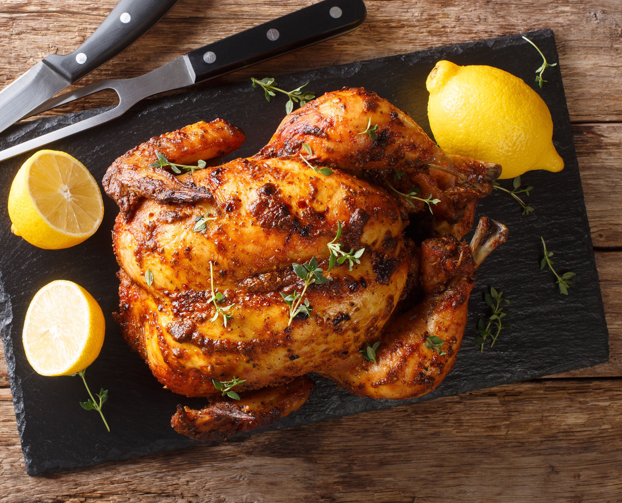Lemon Thyme Rotisserie Chicken Slow Cooker Recipe