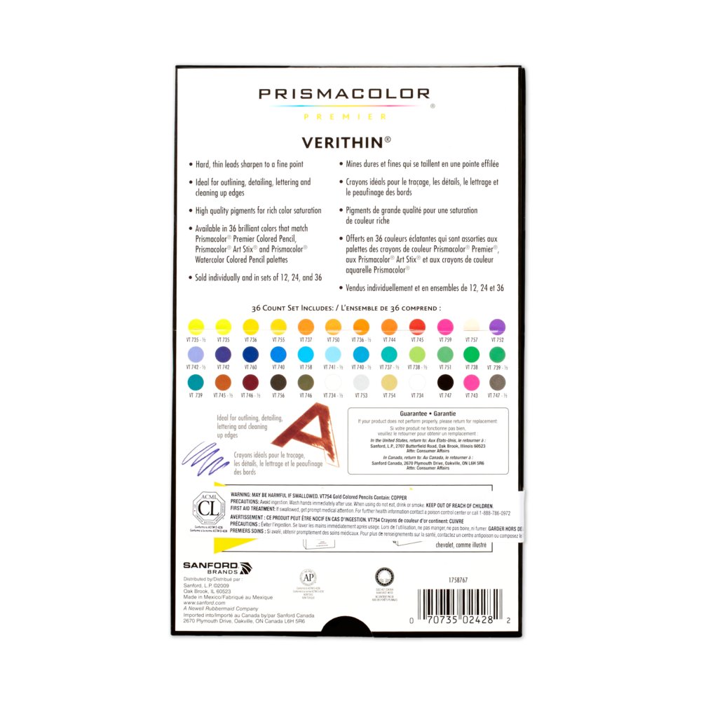 Prismacolor Verithin Colored Pencil, White (Pack of 12)