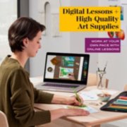 digital lessons and high quality art supplies work at your own pace with online lessons image number 2