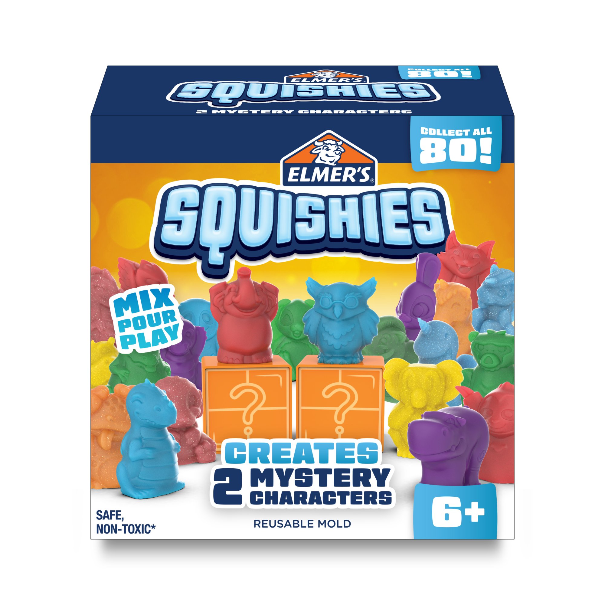 Elmer's Squishies Kit, 2 Mystery Characters | Elmers