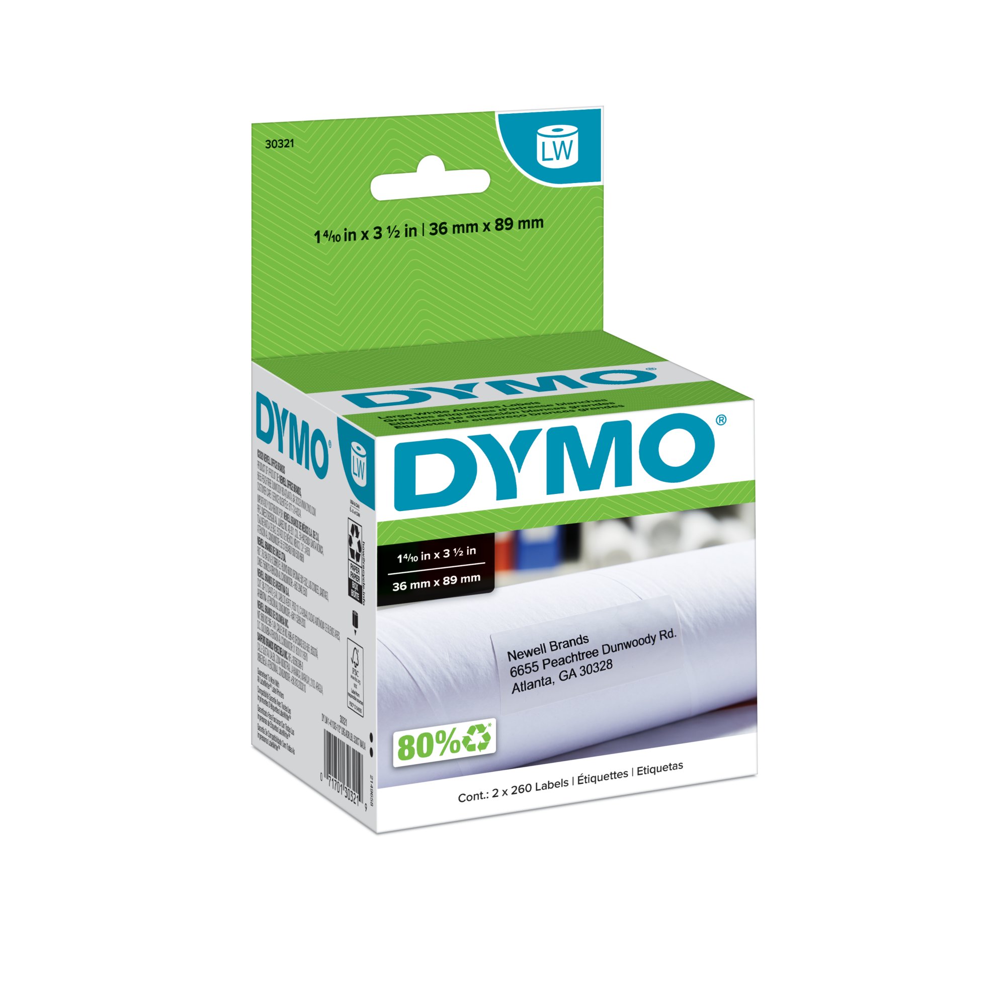 1 ⅛ x 3 ½ - Dymo Address Label