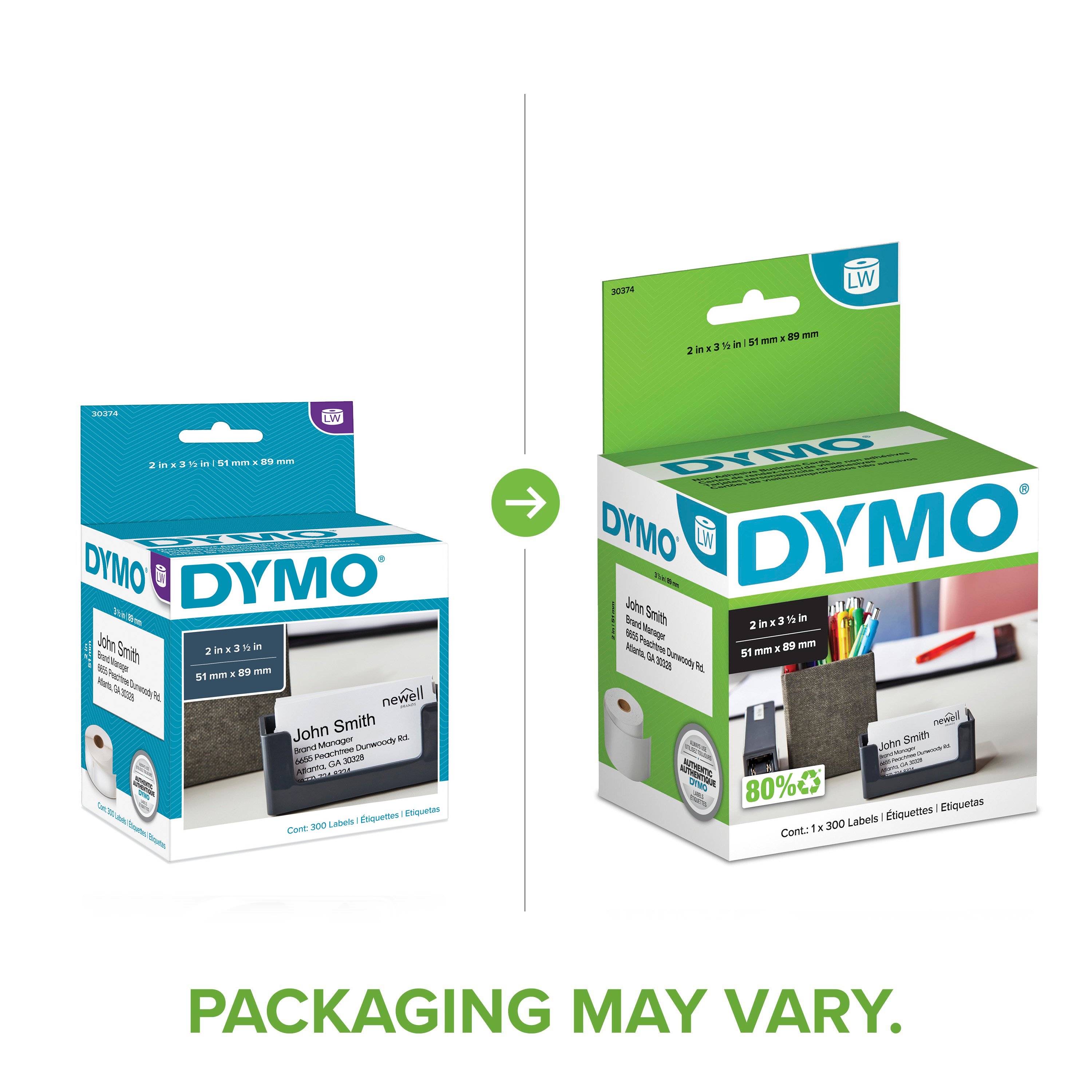  LabelValue.com  Dymo LV-30374 Appointment Cards - 300 White  Appointment Cards Per Roll / Non-Adhesive / 2 x 3.5 : Office Products