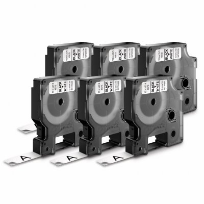 Dymo 6 Pack Compatible Dymo D1 Label Tape 