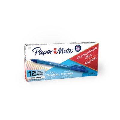 Stylos à billes rétractables ComfortMate de Paper Mate, pointe moyenne (1,0mm)