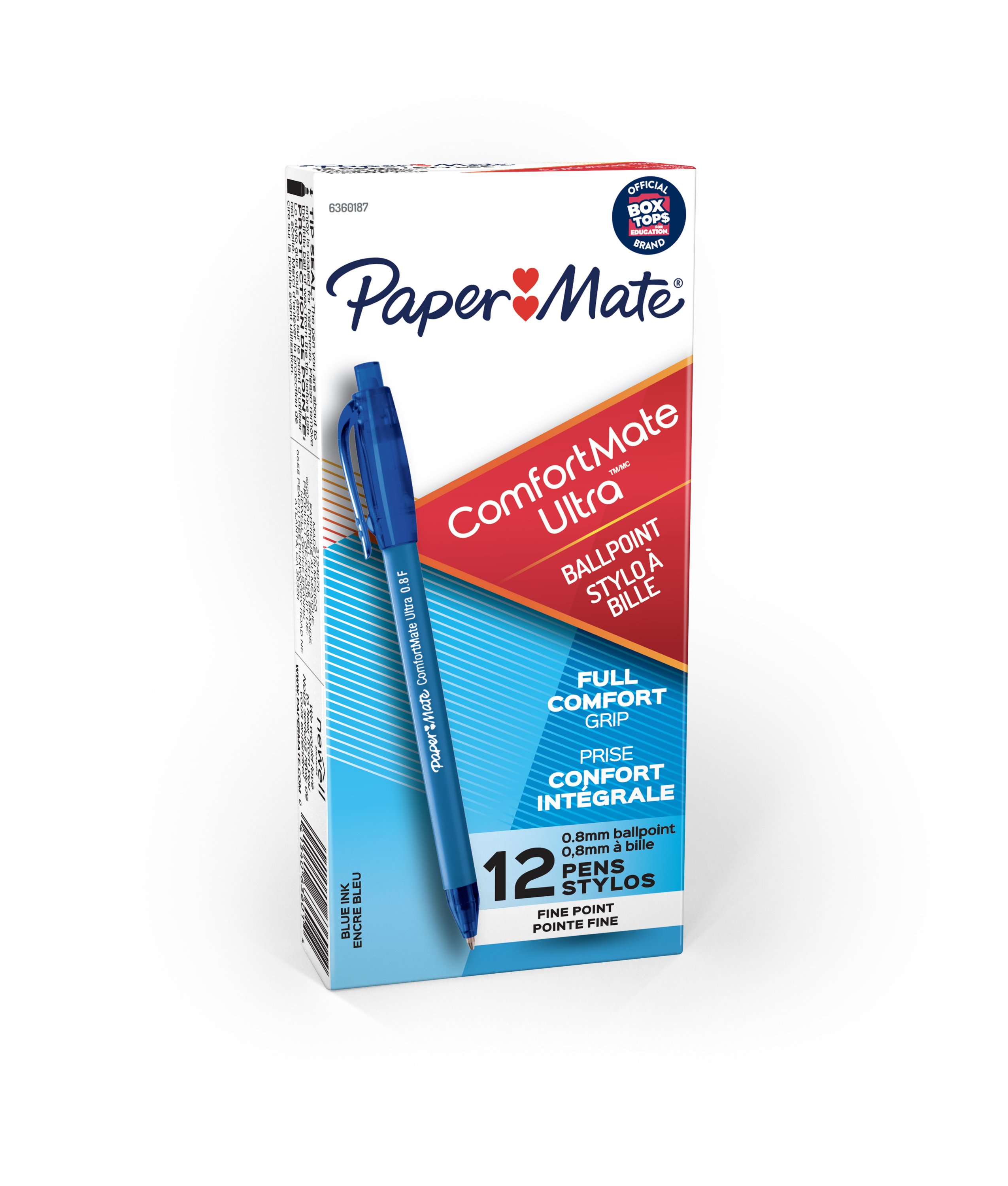 Paper Mate Felt Tip Pen, Blue - 12 pack