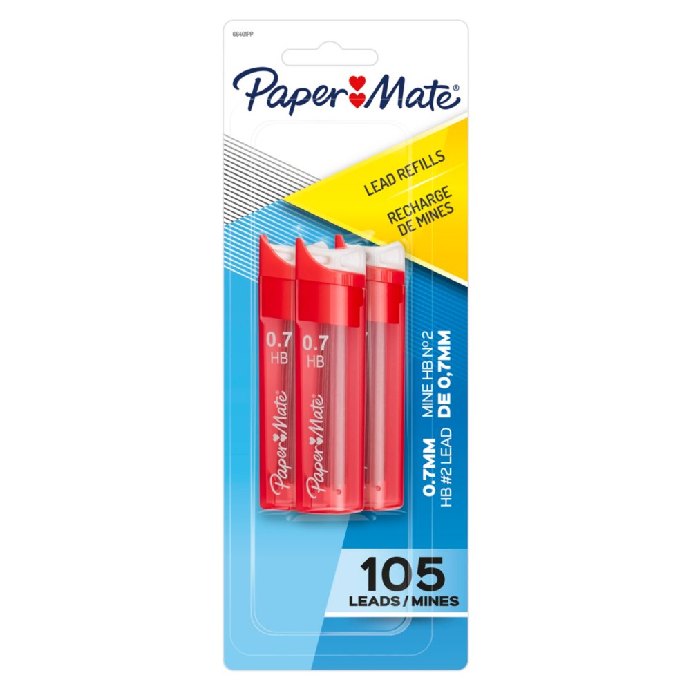 105 Count HB #2 0.7mm Paper Mate Mechanical Pencil Refills 