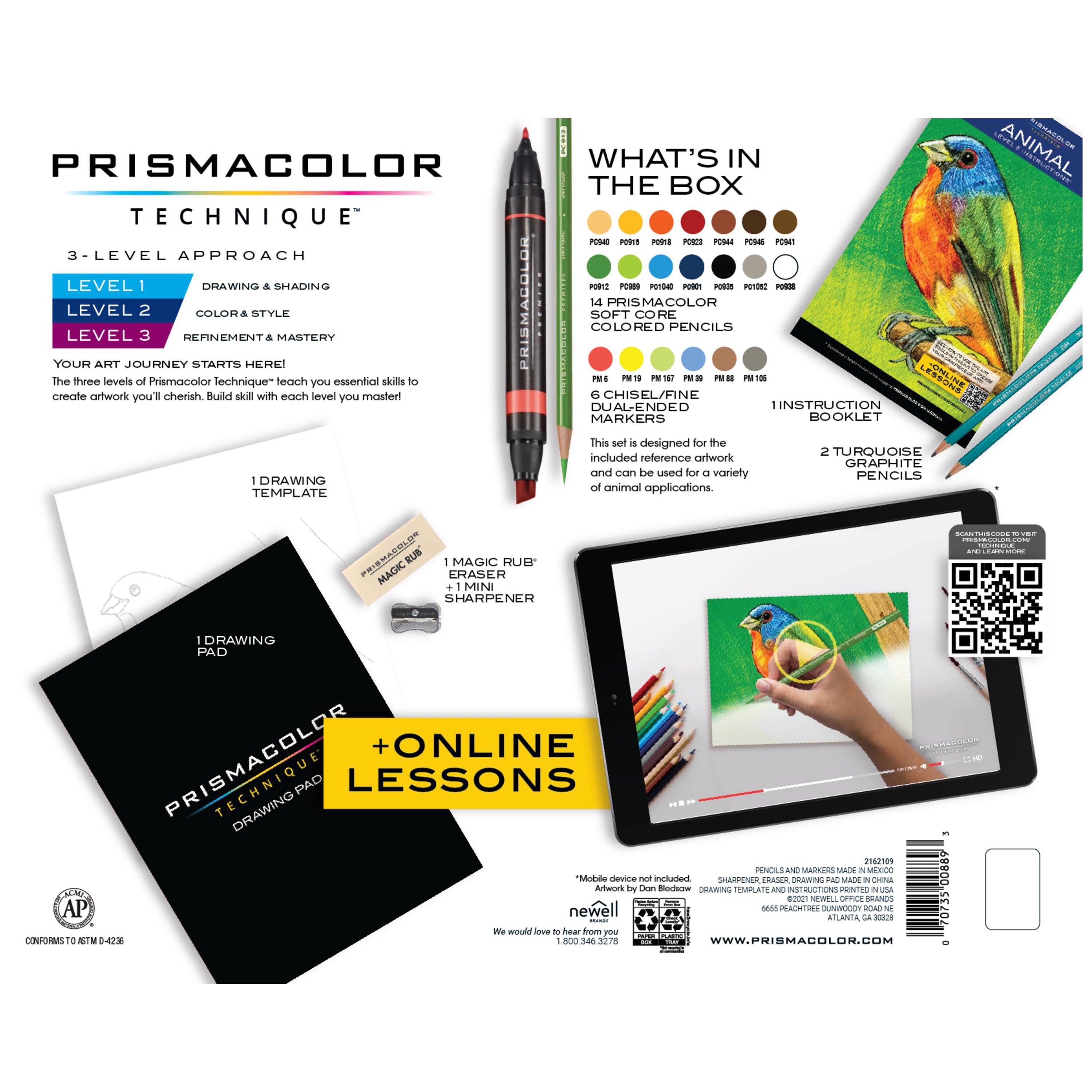 Prismacolor Technique Animal Drawing Set, Includes