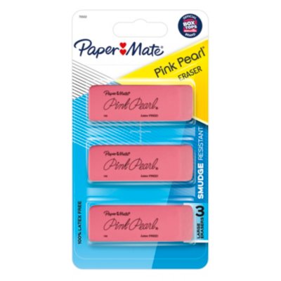 Paper Mate Small Pink Pearl Erasers