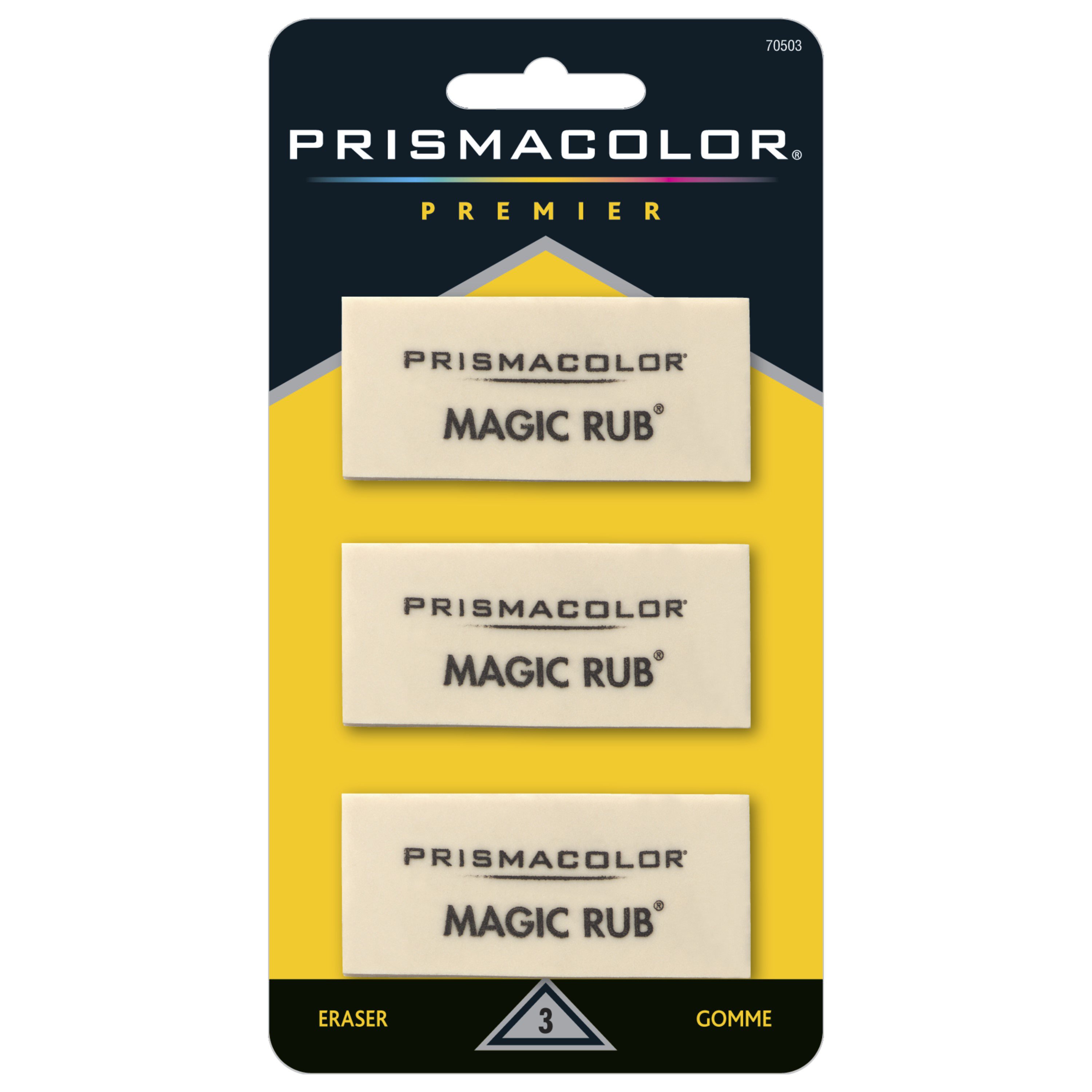 Prismacolor MAGIC RUB Art Eraser, Vinyl, Smear Resistant, 5/Pack