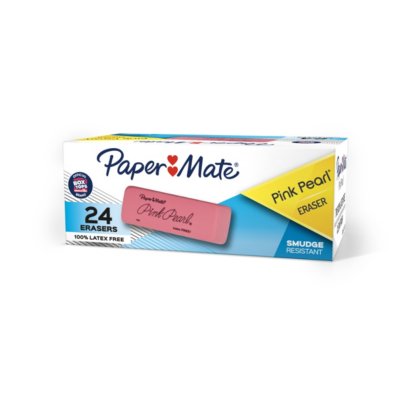 Paper Mate Arrowhead Pink Pearl Cap Erasers