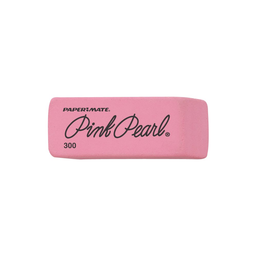  Paper Mate Pink Pearl Erasers, Large, 3 Count